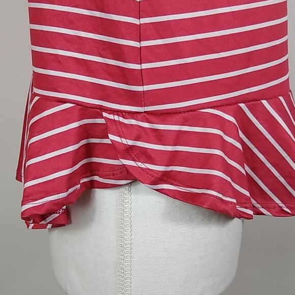 Lissome Lounge Striped Peplum Waist Top - Picture 5 of 8